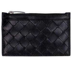 Bottega Veneta Black Intrecciato Key Pouch